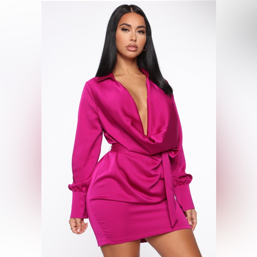 Sexy silk mini dress